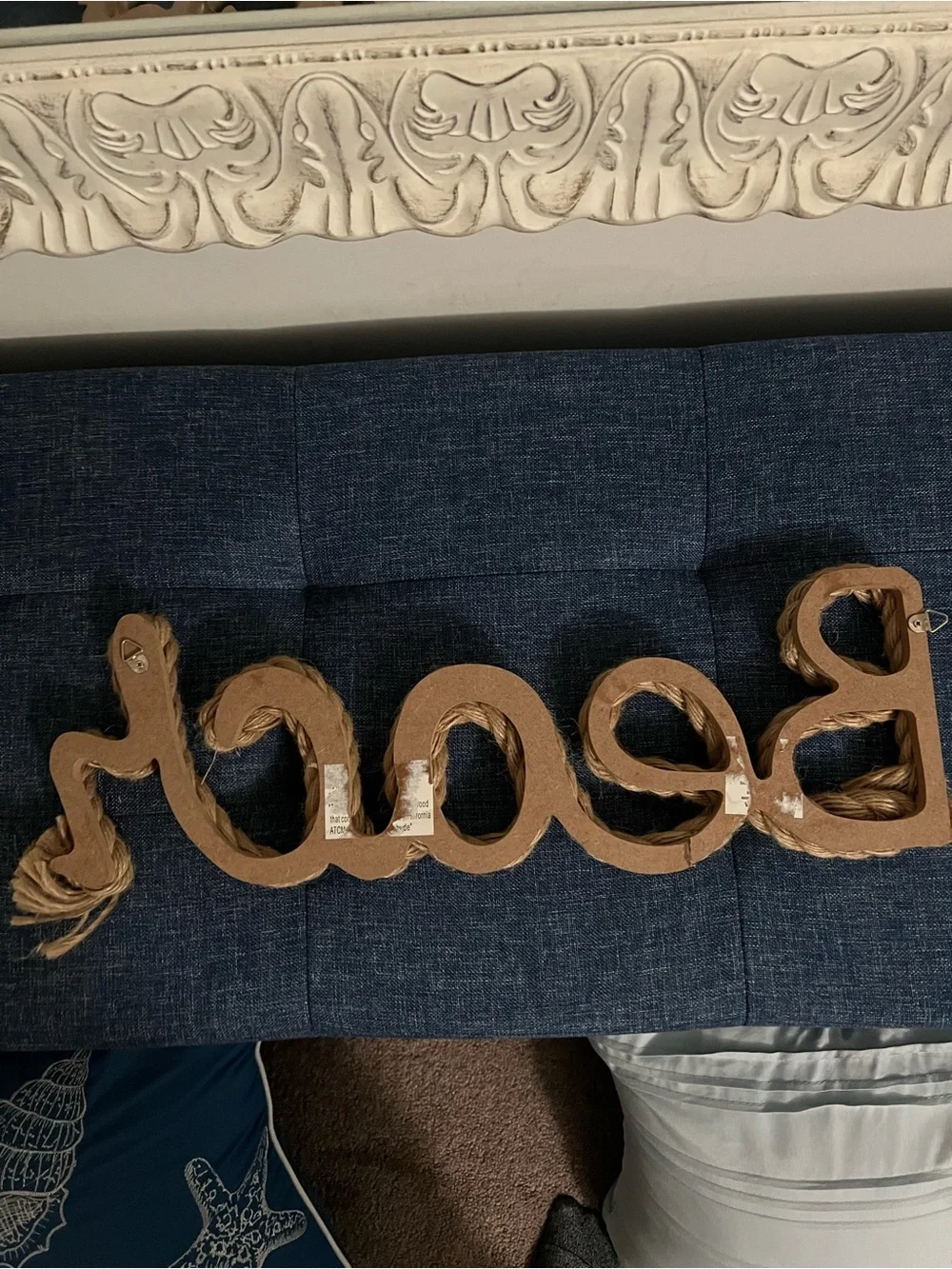 Beach jute rope wall decor